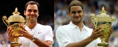 Federer trofeo Wimbi